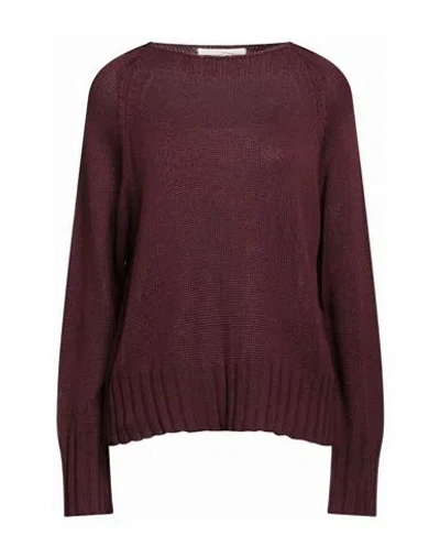 Lamberto Losani Woman Sweater Deep Purple Size 12 Silk, Cashmere
