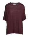 Lamberto Losani Woman Sweater Plum Size Onesize Silk, Cashmere In Purple
