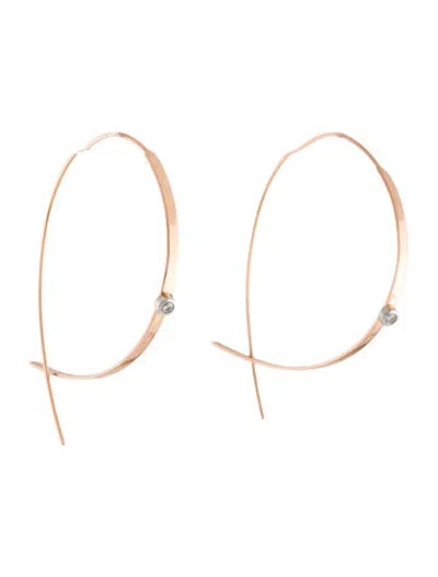 Pre-owned Lana 14k Diamond Upside Down Earrings In Multicolor