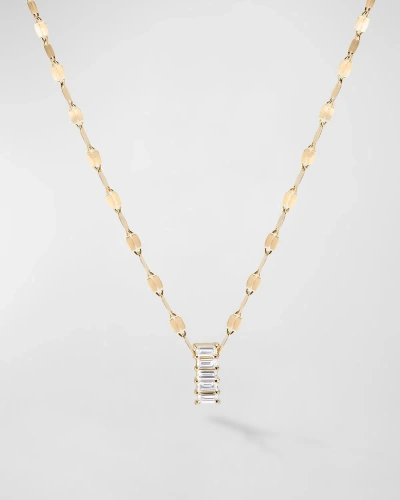 Lana 14k Gold Baguette Diamond Bar Pendant Necklace, 0.33 Tcw In Metallic