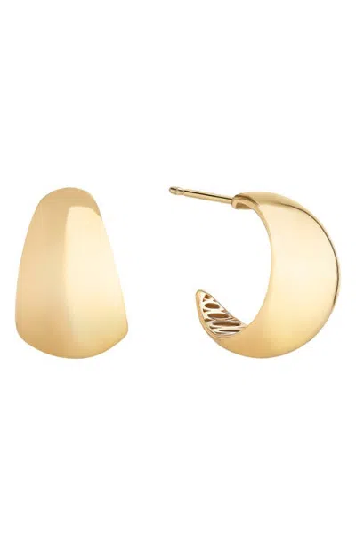 Lana 14k Gold Curved Protofusion Huggie Hoop Earrings