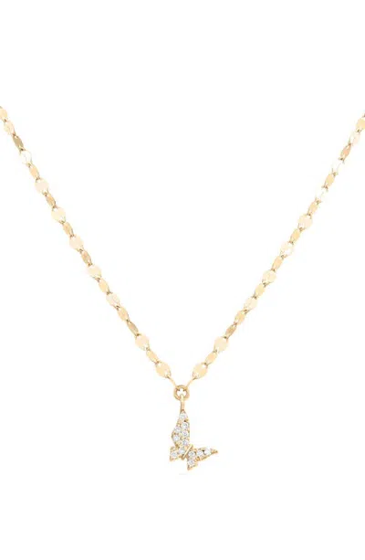 Lana 14k Gold Diamond Butterfly Pendant Necklace In 14k Yellow Gold