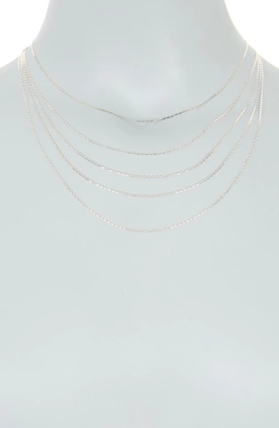 Lana 14k White Gold Layering 5-strand Necklace