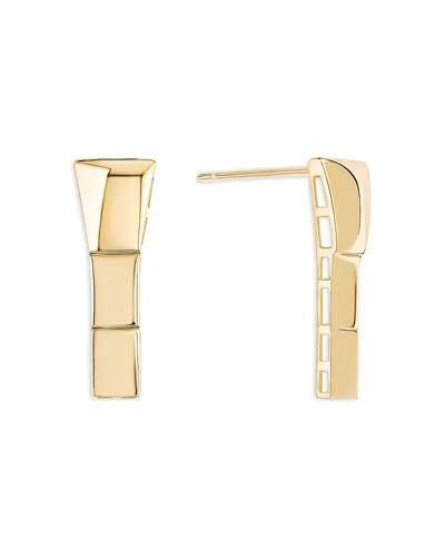 Lana 14k Yellow Gold Segmented Short Linear Drop Earrings