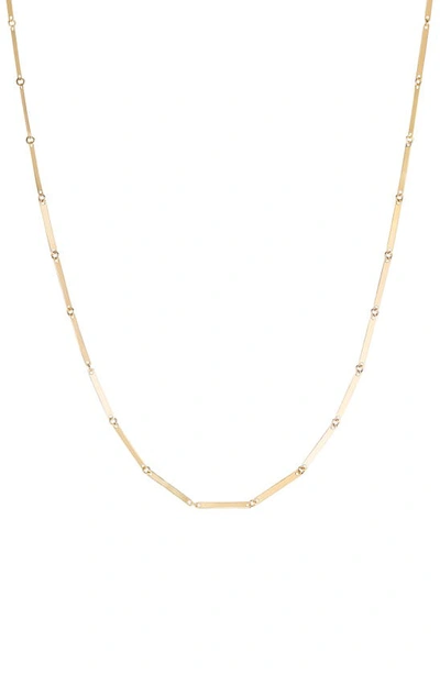 Lana Laser Rectangular Chain Necklace In Yellow Gold