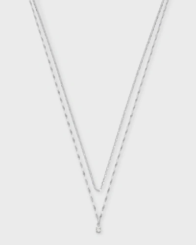 Lana Solo Double-strand Necklace With Diamond In Wg