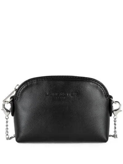 Lancaster Logo-stamp Chain-link Clutch Bag In Black