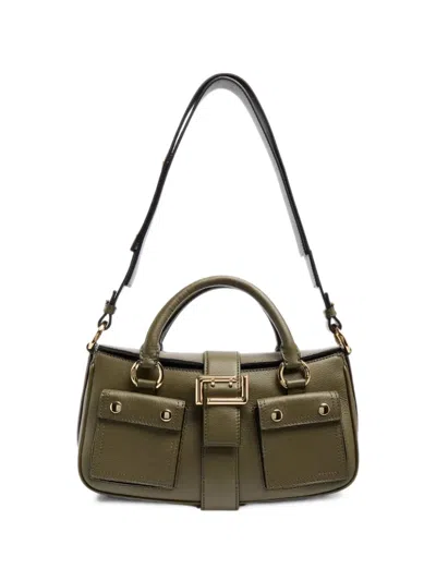 Lancel Carryall Buckle-detail Leather Shoulder Bag In Green