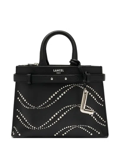 Lancel Faubourg De  Stud-embellished Shoulder Bag In Black