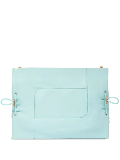 Lancel Large Billie De  Leather Crossbody Bag In Blue