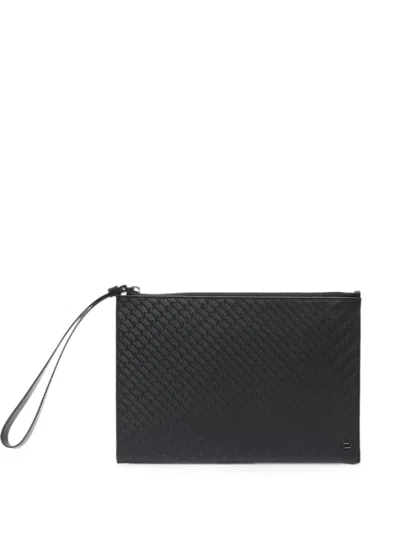 Lancel Leather Clutch Bag In Black
