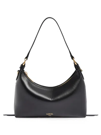 Lancel Mini Origami Leather Shoulder Bag In Black