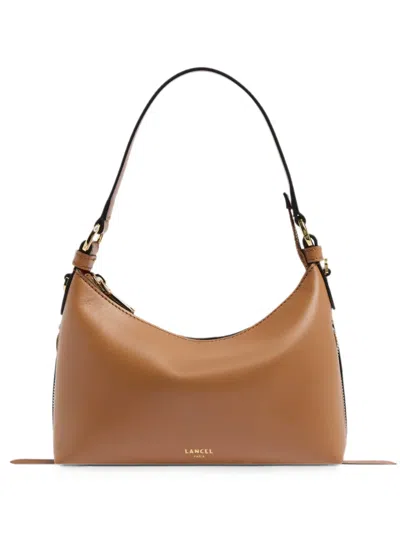Lancel Origami Leather Shoulder Bag In Brown
