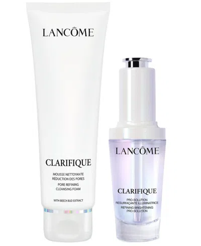 Lancôme 2-piece Clarifique Pore Refining Cleanser And Clarifique Pro-solution Serum Skincare Set In White
