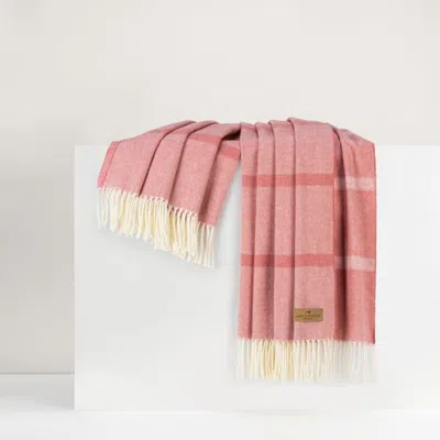 Lands Downunder Montauk Stripe Herringbone Throw In Red