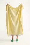 Lands Downunder Solid Herringbone Throw Blanket In Gold
