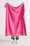 Lands Downunder Solid Herringbone Throw Blanket In Pink