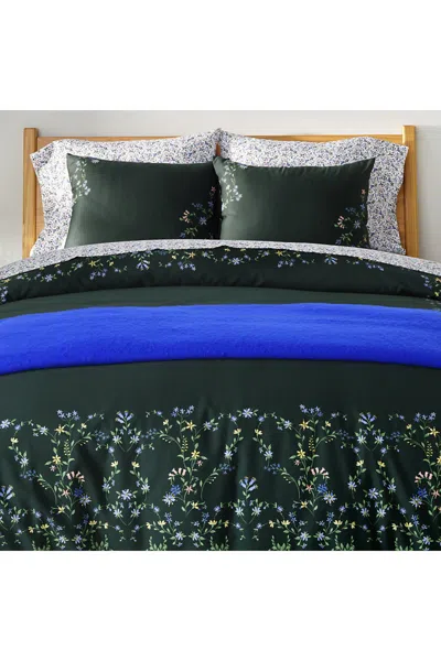 Lands' End 400 Thread Count Premium Supima Cotton No Iron Sateen Duvet Bed Cover In Green