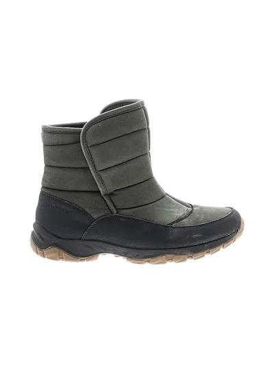 Pre-owned Lands' End Ankle Boots In Green