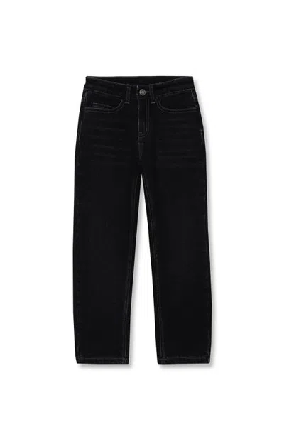 Lands' End Kids'  Boys Lined Denim Pants In Black