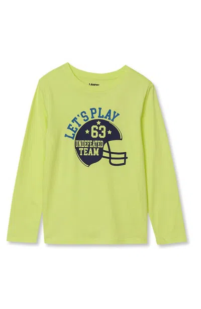 Lands' End Kids'  Boys Long Sleeve Graphic Tee In Green