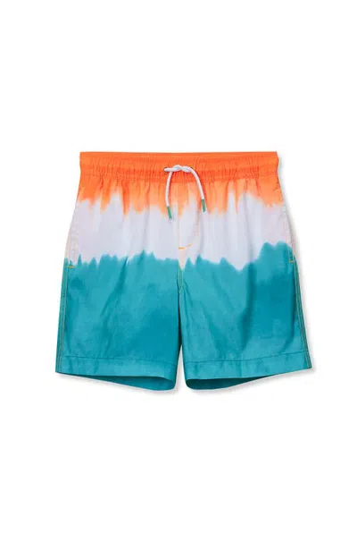 Lands' End Kids'  Boys Print Swim Trunks In Multi