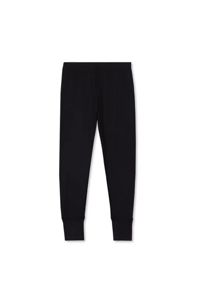 Lands' End Kids'  Boys Thermal Base Layer Long Underwear Thermaskin Pants In Black
