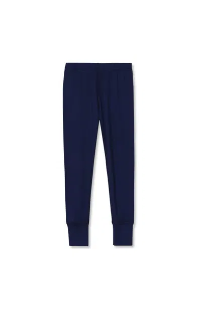 Lands' End Kids'  Boys Thermal Base Layer Long Underwear Thermaskin Pants In Blue
