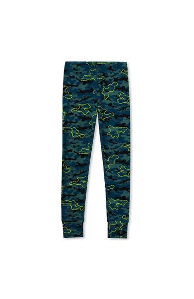Lands' End Kids'  Boys Thermal Base Layer Long Underwear Thermaskin Pants In Blue