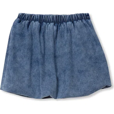 Lands' End Babies'  Girls Denim Bubble Skort In Blue