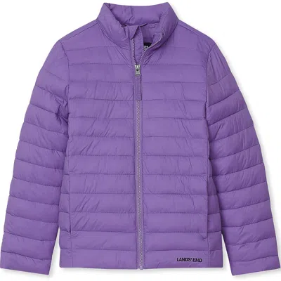 Lands' End Kids Featherfree Insulated Packable Jacket In Purple