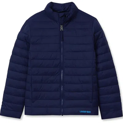 Lands' End Kids Featherfree Insulated Packable Jacket In Blue