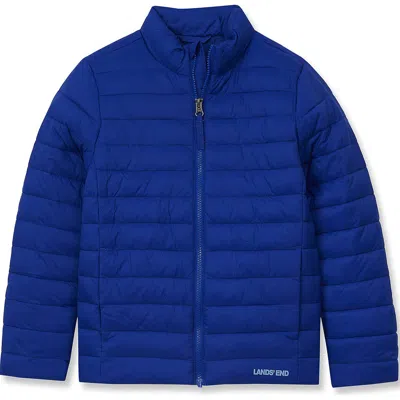 Lands' End Kids Featherfree Insulated Packable Jacket In Blue
