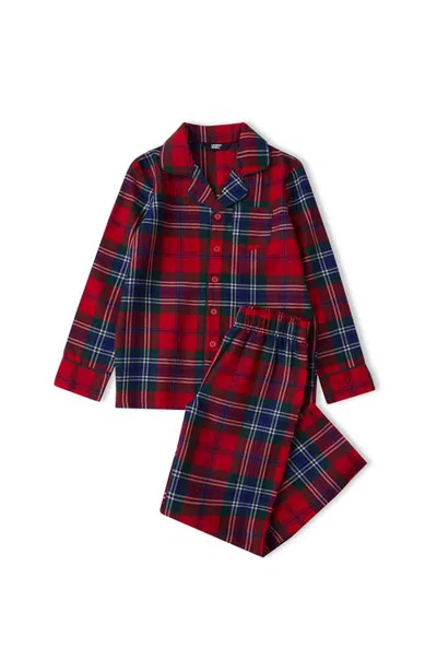 Lands' End Kids Flannel 2 Piece Pajama Set In Red