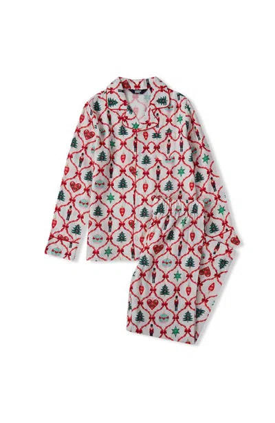 Lands' End Kids Flannel 2 Piece Pajama Set In Multi