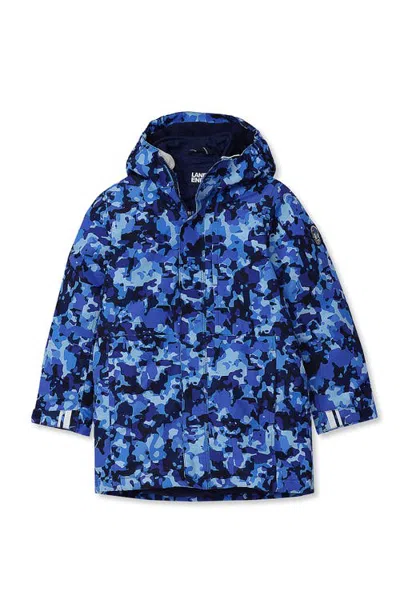 Lands' End Kids Squall Waterproof Insulated 3 In 1 Parka In Blue