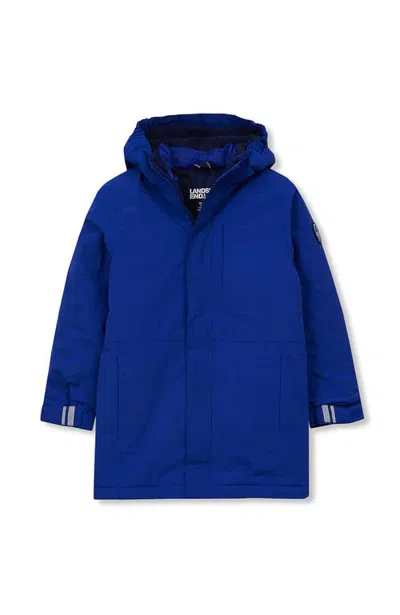Lands' End Kids Squall Waterproof Insulated 3 In 1 Parka In Blue
