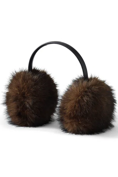 Lands' End Women's Faux Fur Earmuffs In Neutral