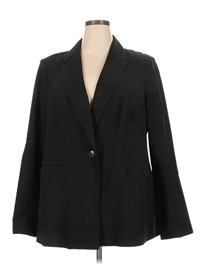 Pre-owned Lane Bryant Blazer Jacket In Black