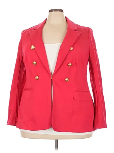 Pre-owned Lane Bryant Blazer Jacket In Red