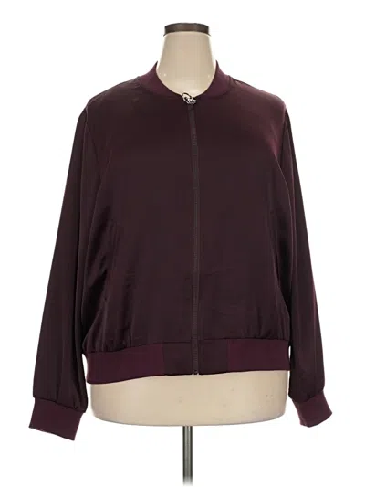 Pre-owned Lane Bryant Cardigan Sweater In Burgundy