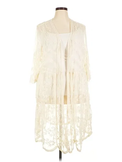 Pre-owned Lane Bryant Kimono In Ivory