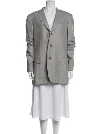 Pre-owned Lanvin Blazer In Grey