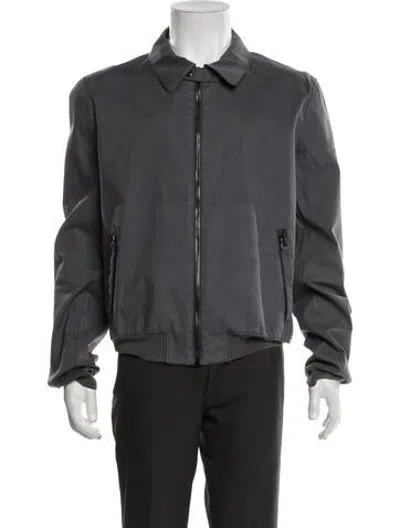 Pre-owned Lanvin Bomber Jacket In Grey