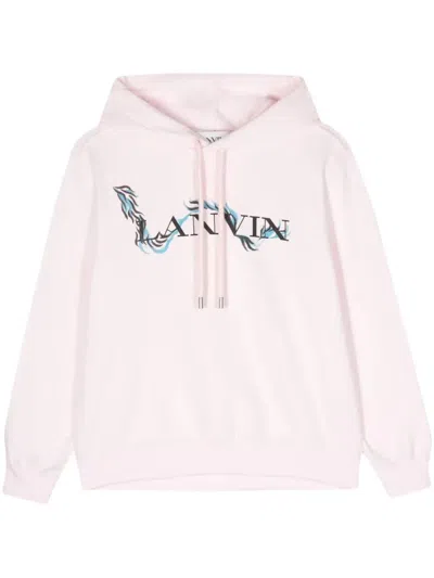 Lanvin Classic Printed Hoodie In Purple