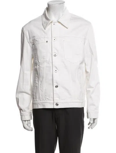 Pre-owned Lanvin Denim Jacket In White
