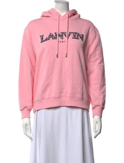 Pre-owned Lanvin Graphic Print Crew Neck Hoodie In Pink