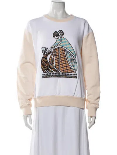 Pre-owned Lanvin Graphic Print Crew Neck Sweatshirt In Green