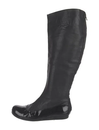 Pre-owned Lanvin Leather Boots In Black