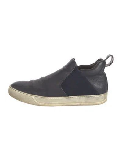 Pre-owned Lanvin Leather Boots In Blue